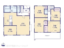 【神奈川県/横浜市磯子区岡村】横浜市磯子区岡村7丁目 新築一戸建て 間取り図