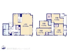 【神奈川県/横浜市中区本郷町】横浜市中区本郷町3丁目 新築一戸建て 間取り図
