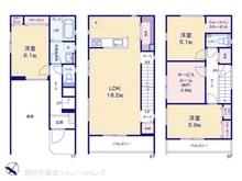 【神奈川県/横浜市磯子区滝頭】横浜市磯子区滝頭2丁目 新築一戸建て 間取り図