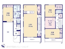 【神奈川県/横浜市磯子区滝頭】横浜市磯子区滝頭2丁目 新築一戸建て 間取り図
