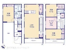 【神奈川県/横浜市磯子区滝頭】横浜市磯子区滝頭2丁目 新築一戸建て 間取り図