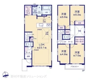 【東京都/板橋区高島平】板橋区高島平5丁目 新築一戸建て 間取り図