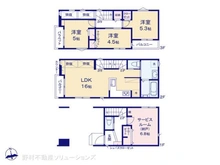 【東京都/足立区新田】足立区新田3丁目 新築一戸建て 間取り図