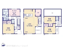 【東京都/北区岩淵町】北区岩淵町 新築一戸建て 間取り図