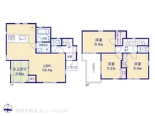 【神奈川県/横浜市瀬谷区阿久和東】横浜市瀬谷区阿久和東2丁目 新築一戸建て 間取り図