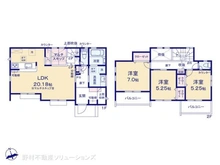 【神奈川県/横浜市瀬谷区橋戸】横浜市瀬谷区橋戸3丁目 新築一戸建て 間取り図
