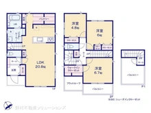 【神奈川県/横浜市旭区笹野台】横浜市旭区笹野台4丁目 新築一戸建て 間取り図