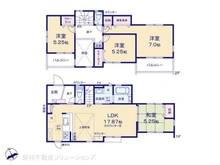 【神奈川県/横浜市旭区中沢】横浜市旭区中沢3丁目 新築一戸建て 間取り図