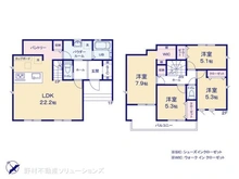 【神奈川県/横浜市泉区和泉中央北】横浜市泉区和泉中央北5丁目 新築一戸建て 間取り図
