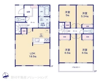 【神奈川県/横浜市瀬谷区宮沢】横浜市瀬谷区宮沢1丁目 新築一戸建て 間取り図