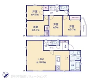 【神奈川県/横浜市旭区中希望が丘】横浜市旭区中希望が丘 新築一戸建て 間取り図