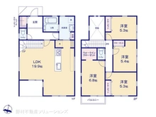 【神奈川県/横浜市旭区南本宿町】横浜市旭区南本宿町 新築一戸建て 間取り図