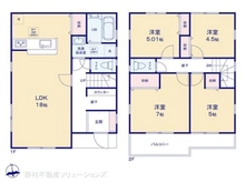 【神奈川県/横浜市旭区万騎が原】横浜市旭区万騎が原 新築一戸建て 間取り図