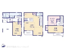 【東京都/江戸川区平井】江戸川区平井2丁目 新築一戸建て 間取り図