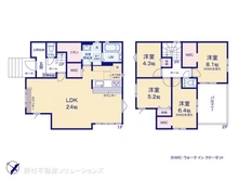 【千葉県/千葉市花見川区こてはし台】千葉市花見川区こてはし台4丁目 新築一戸建て 間取り図