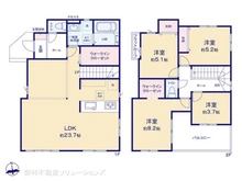 【千葉県/千葉市中央区星久喜町】千葉市中央区星久喜町 新築一戸建て 間取り図