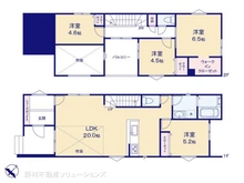 【千葉県/千葉市花見川区検見川町】千葉市花見川区検見川町5丁目 新築一戸建て 間取り図