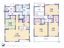 【千葉県/千葉市花見川区作新台】千葉市花見川区作新台3丁目 新築一戸建て 間取り図
