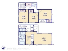 【千葉県/千葉市中央区葛城】千葉市中央区葛城2丁目 新築一戸建て 間取り図