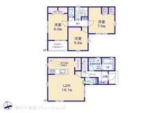 【千葉県/千葉市中央区葛城】千葉市中央区葛城2丁目 新築一戸建て 間取り図