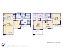 【千葉県/千葉市花見川区作新台】千葉市花見川区作新台5丁目 新築一戸建て 間取り図