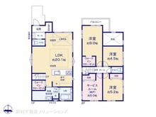 【千葉県/千葉市花見川区瑞穂】千葉市花見川区瑞穂1丁目 新築一戸建て 間取り図