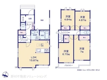 【千葉県/千葉市中央区登戸】千葉市中央区登戸3丁目 新築一戸建て 間取り図