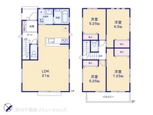 【千葉県/千葉市花見川区朝日ケ丘】千葉市花見川区朝日ケ丘3丁目 新築一戸建て 間取り図