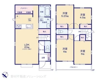 【東京都/東村山市野口町】東村山市野口町1丁目 新築一戸建て 間取り図