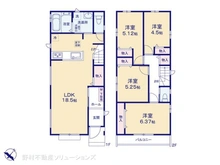 【東京都/東村山市野口町】東村山市野口町1丁目 新築一戸建て 間取り図