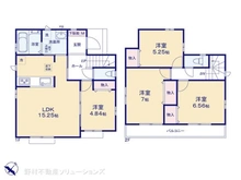 【東京都/東村山市野口町】東村山市野口町1丁目 新築一戸建て 間取り図