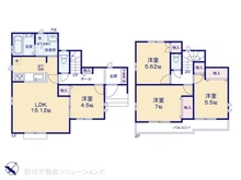 【東京都/東村山市野口町】東村山市野口町1丁目 新築一戸建て 間取り図