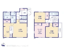 【東京都/東村山市萩山町】東村山市萩山町3丁目 新築一戸建て 間取り図