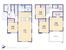 【埼玉県/所沢市小手指南】所沢市小手指南2丁目 新築一戸建て 間取り図