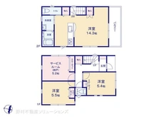 【埼玉県/所沢市大字北秋津】所沢市大字北秋津 新築一戸建て 間取り図