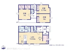 【埼玉県/所沢市北中】所沢市北中2丁目 新築一戸建て 間取り図