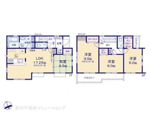 【埼玉県/所沢市東狭山ケ丘】所沢市東狭山ケ丘1丁目 新築一戸建て 間取り図