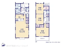 【埼玉県/所沢市東狭山ケ丘】所沢市東狭山ケ丘1丁目 新築一戸建て 間取り図