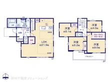 【埼玉県/所沢市上新井】所沢市上新井4丁目 新築一戸建て 間取り図