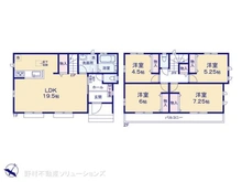 【埼玉県/所沢市東所沢】所沢市東所沢3丁目 新築一戸建て 間取り図