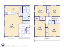 【埼玉県/所沢市東所沢】所沢市東所沢3丁目 新築一戸建て 間取り図