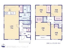 【埼玉県/所沢市小手指南】所沢市小手指南2丁目 新築一戸建て 間取り図