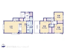【埼玉県/所沢市大字久米】所沢市大字久米 新築一戸建て 間取り図