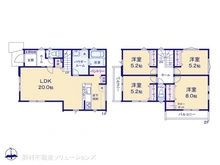 【埼玉県/所沢市緑町】所沢市緑町4丁目 新築一戸建て 間取り図