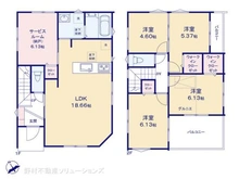 【埼玉県/所沢市大字上安松】所沢市大字上安松 新築一戸建て 間取り図