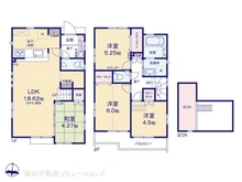 【東京都/東村山市野口町】東村山市野口町3丁目 新築一戸建て 間取り図