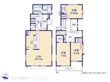 【東京都/東村山市秋津町】東村山市秋津町4丁目 新築一戸建て 間取り図