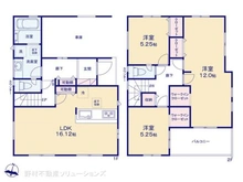 【埼玉県/所沢市小手指元町】所沢市小手指元町2丁目 新築一戸建て 間取り図