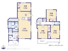 【埼玉県/所沢市東狭山ケ丘】所沢市東狭山ケ丘3丁目 新築一戸建て 間取り図