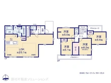 【東京都/清瀬市野塩】清瀬市野塩2丁目 新築一戸建て 間取り図
